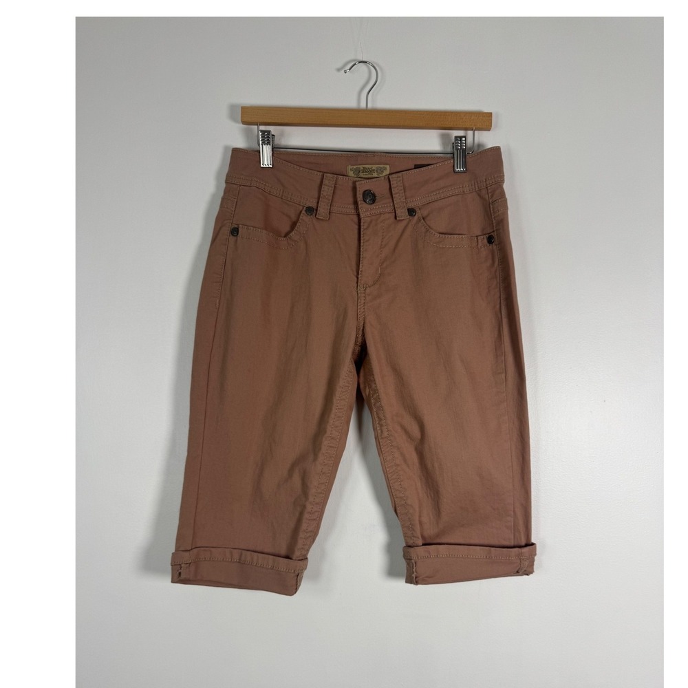 Boho Nine West Vintage America Womens 6 Bermuda Shorts Terracotta Embroidered